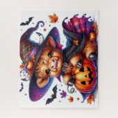 Halloween Highland-Kuh Puzzle (Vertikal)