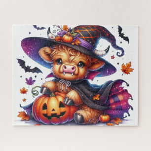 Halloween Highland-Kuh Puzzle
