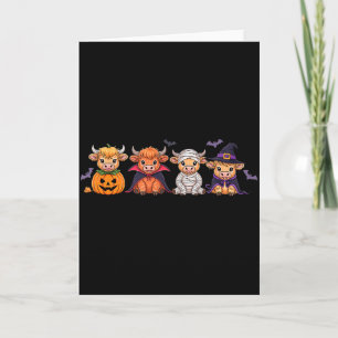 Halloween Highland-Rind Karte