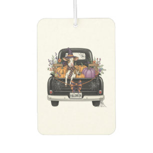 Halloween Highland-Rind mit LKW Autolufterfrischer