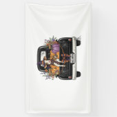 Halloween Highland-Rind mit LKW Banner (Vertikal)