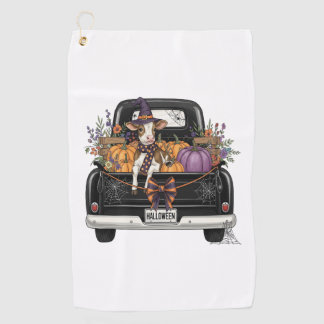 Halloween Highland-Rind mit LKW Golfhandtuch