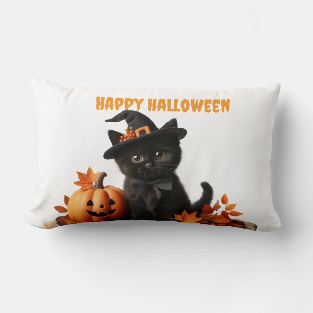 Halloween Himo White Lendenkissen (Vorderseite)