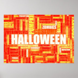 Halloween-Hintergrund als Marketing-Werbung Poster