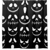Halloween Hintergrund. Nahtloses Muster mit Halbwe Duschvorhang (Vorderseite)