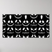 Halloween Hintergrund. Nahtloses Muster mit Halbwe Poster (Vorne)