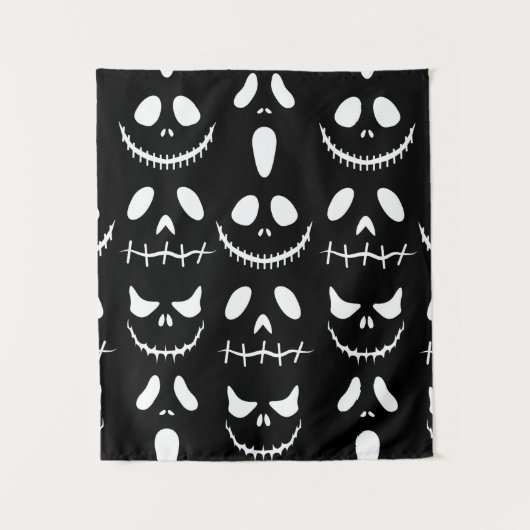 Halloween Hintergrund. Nahtloses Muster mit Halbwe Wandteppich (Vorderseite)