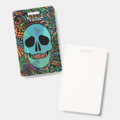 Halloween Hippie Skull Thunder_Cove Ausweis (Vorder- & Rückseite)