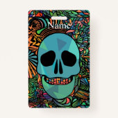 Halloween Hippie Skull Thunder_Cove Ausweis (Vorderseite)