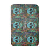 Halloween Hippie Skull Thunder_Cove Badematte (Vorderseite Vertikal)
