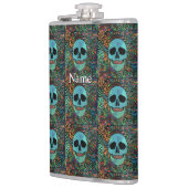 Halloween Hippie Skull Thunder_Cove Flachmann (Links)