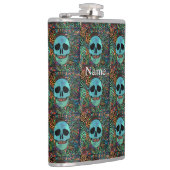 Halloween Hippie Skull Thunder_Cove Flachmann (Rechts)