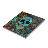 Halloween Hippie Skull Thunder_Cove Fliese (Seite)