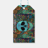 Halloween Hippie Skull Thunder_Cove Geschenkanhänger (Rückseite)