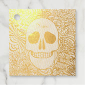 Halloween Hippie Skull Thunder_Cove Geschenkanhänger (Vorderseite)