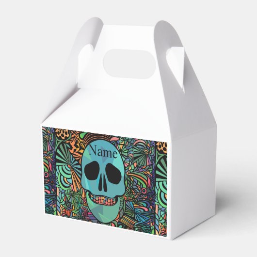 Halloween Hippie Skull Thunder_Cove Geschenkschachtel (Vorderseite)