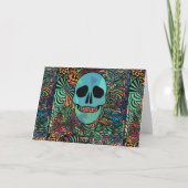 Halloween Hippie Skull Thunder_Cove Karte (Rückseite)