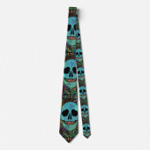Halloween Hippie Skull Thunder_Cove Krawatte (Vorderseite)