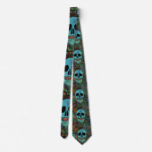 Halloween Hippie Skull Thunder_Cove Krawatte (Rückseite)