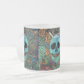 Halloween Hippie Skull Thunder_Cove Mattglastasse (Vorderseite Links)