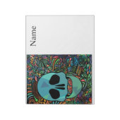 Halloween Hippie Skull Thunder_Cove Notizblock (Rotiert)