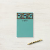 Halloween Hippie Skull Thunder_Cove Post-it Klebezettel (Auf Schreibtisch)