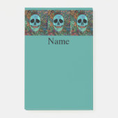 Halloween Hippie Skull Thunder_Cove Post-it Klebezettel (Vorderseite)