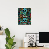 Halloween Hippie Skull Thunder_Cove Poster (Heimbüro)