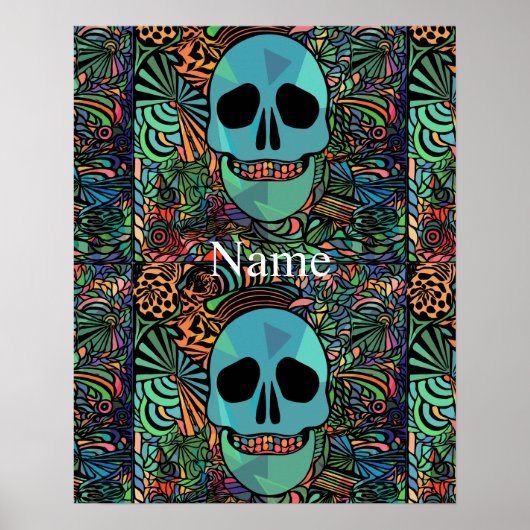Halloween Hippie Skull Thunder_Cove Poster (Vorne)