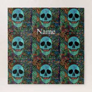 Halloween Hippie Skull Thunder_Cove Puzzle