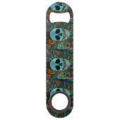 Halloween Hippie Skull Thunder_Cove Speed Flaschenöffner (Rückseite)