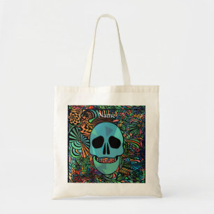 Halloween Hippie Skull Thunder_Cove Tragetasche