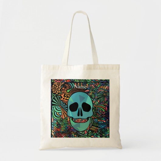 Halloween Hippie Skull Thunder_Cove Tragetasche (Vorne)