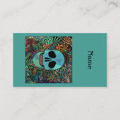 Halloween Hippie Skull Thunder_Cove Visitenkarte (Rückseite)