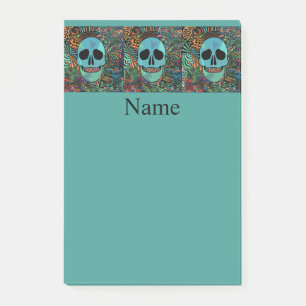 Halloween Hippie-Totenkopf Thunder_Cove  Post-it Klebezettel