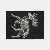 Halloween Hirschskelett Fleecedecke (Vorderseite (Horizontal))