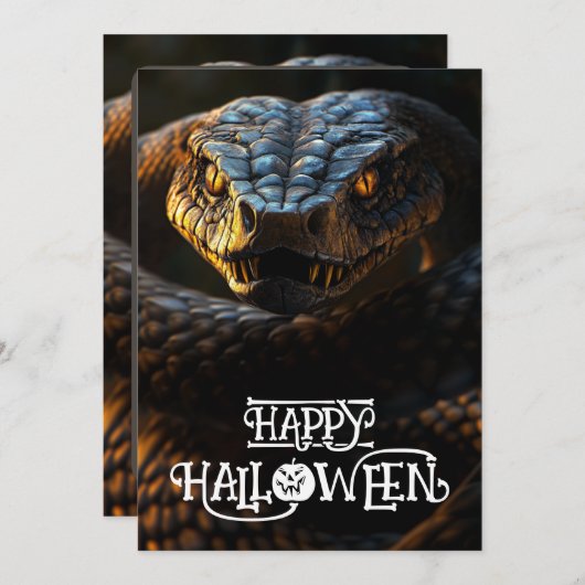 Halloween 🐍"Hiss terical Haunt card Einladung (Vorne/Hinten)