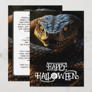 Halloween 🐍"Hiss terical Haunt card Einladung