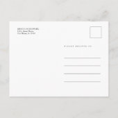 Halloween Hissing Cat Black Elegante Postkarte (Rückseite)