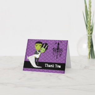Halloween-Hochzeit Danke Braut von Frankenstein