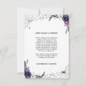 Halloween Hochzeit Dankeskarte (Rückseite)