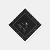 Halloween-Hochzeit der Black Gray & White Spider L Serviette (Ecke)