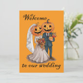 Halloween Hochzeit Einladung (Stehend Vorderseite)
