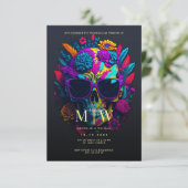 Halloween-Hochzeit Einladung (Stehend Vorderseite)