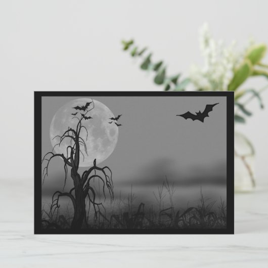 Halloween, Hochzeit, Einladung 16 . Geburtstag (Stehend Vorderseite)