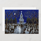 Halloween, Hochzeit, Einladung, Kirche, Geister Einladung (Vorne/Hinten)