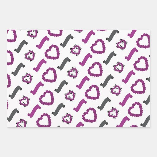 Halloween Hochzeit Geschenkpapier Set (Vorderseite)