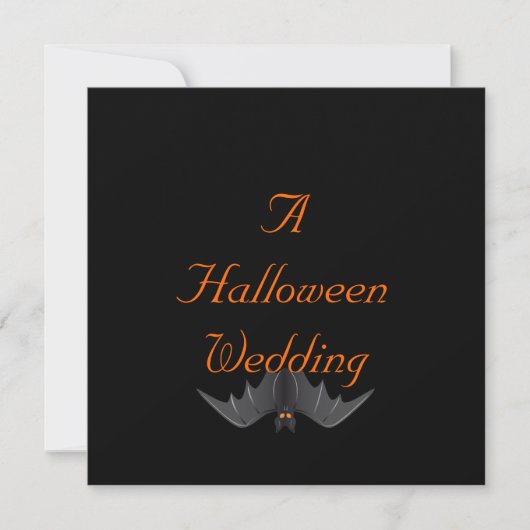 Halloween-Hochzeit - (hängender Schläger) Einladung (Vorderseite)