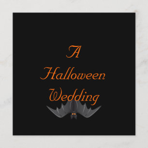 Halloween-Hochzeit - (hängender Schläger) Einladung