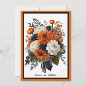 Halloween Hochzeit mit Foto Save the Date (Rückseite)